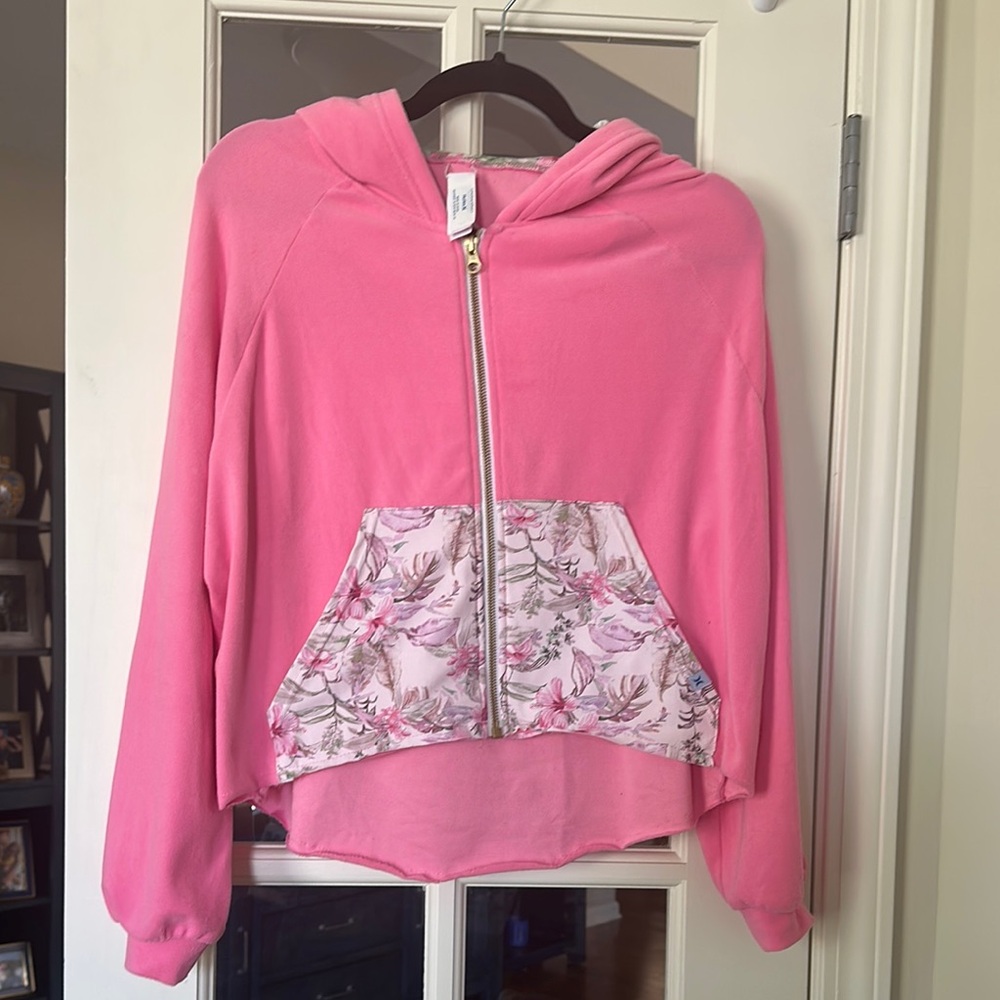 Pink Floral Kids Hoodie